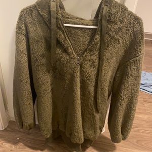 BLENCOT Oversized Warm Double Fuzzy Pullover Hooded Sweatshirt Outwear